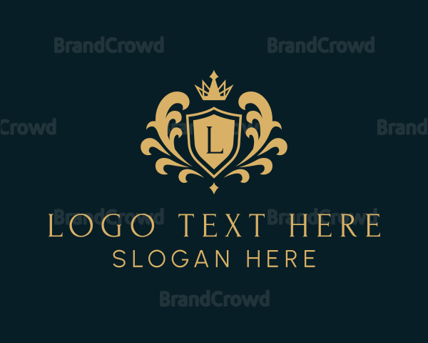 Ornate Crown Academy Shield Logo
