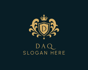 Ornate Crown Academy Shield logo design