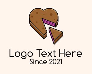 Cake Shop - Heart Shape Cake logo design