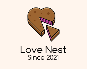 Affection - Heart Shape Cake logo design