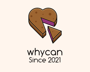 Pastry - Heart Shape Cake logo design