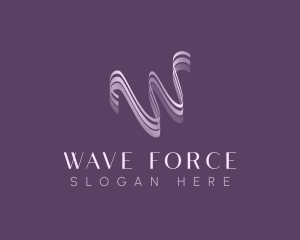 Business Wave Letter W logo design