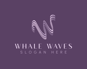 Business Wave Letter W logo design