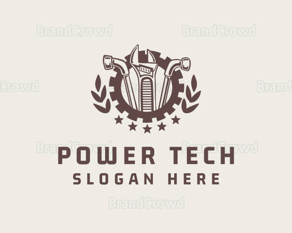 Mechanic Tool Gear Badge Logo