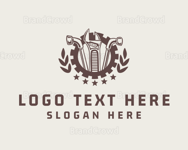 Mechanic Tool Gear Badge Logo