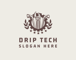 Mechanic Tool Gear Badge logo design