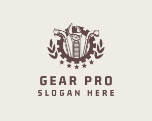 Gear - Mechanic Tool Gear Badge logo design