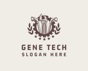 Mechanic Tool Gear Badge logo design