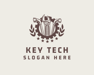 Mechanic Tool Gear Badge logo design