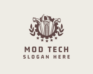 Mechanic Tool Gear Badge logo design