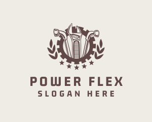 Mechanic Tool Gear Badge logo design