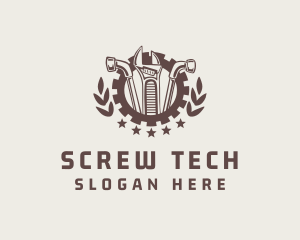 Mechanic Tool Gear Badge logo design