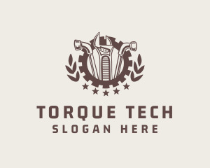 Mechanic Tool Gear Badge logo design