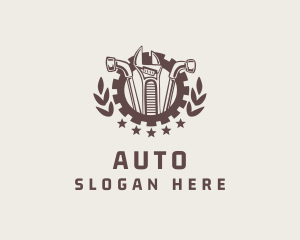 Mechanic Tool Gear Badge logo design