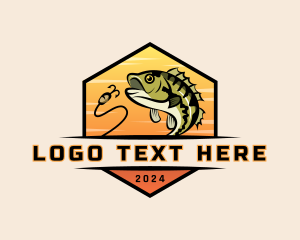 Brook Trout - Fishing Bait Hook logo design