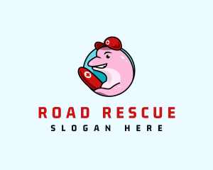 Dolphin Lifeguard Rescue logo design