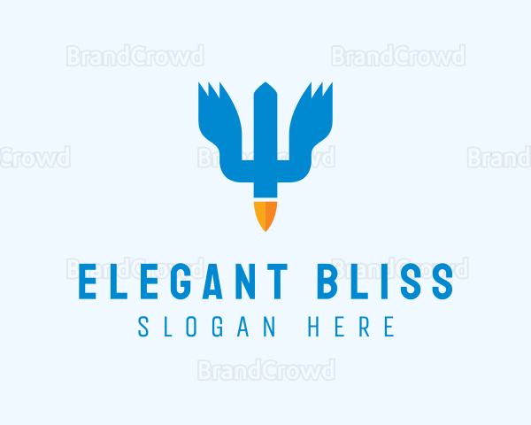 Trident Toucan Bird Logo