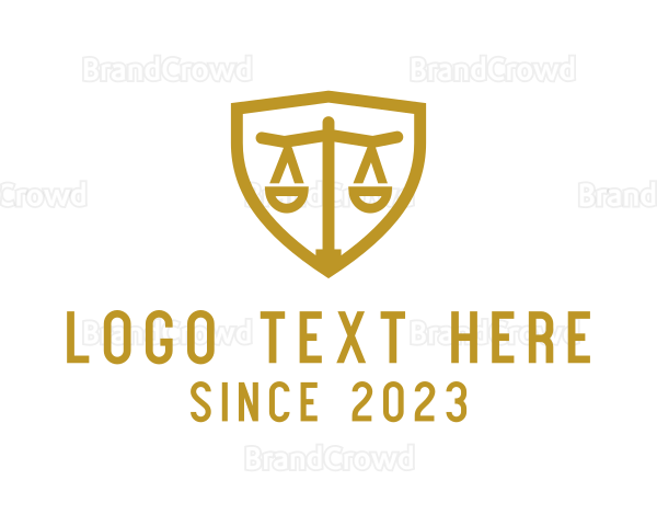 Attorney Lawyer Justice Shield Logo