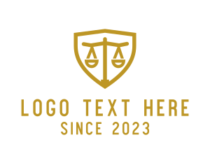 Scale - Attorney Lawyer Justice Shield logo design