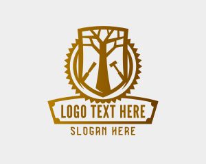 Woodwork Tree Carpentry Logo