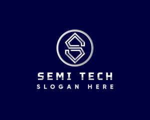 Tech Cyber Letter S logo design