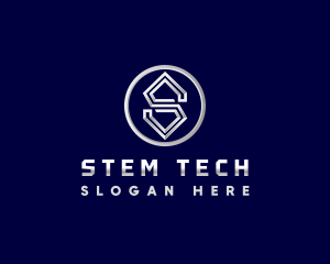 Tech Cyber Letter S logo design