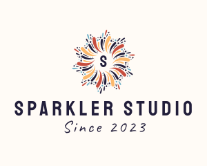 Sparkler - Festive Fireworks Party Explosive logo design