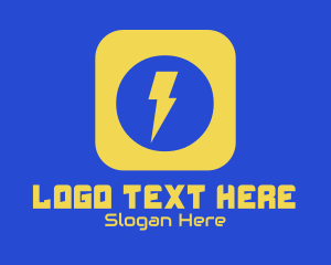 Fast - Electric Thunderbolt App logo design