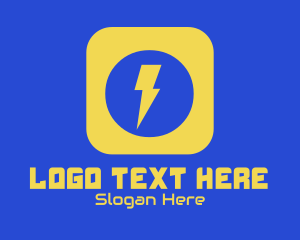 Storm - Electric Thunderbolt App logo design