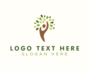 Plant - Eco Nature Human Tree logo design