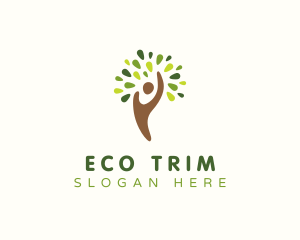 Eco Nature Human Tree logo design