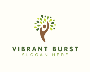 Burst - Eco Nature Human Tree logo design