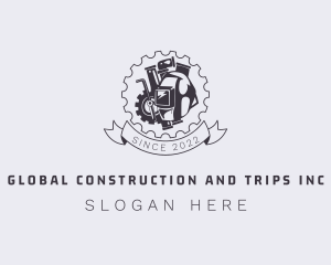 Garage - Industrial Welder Worker logo design