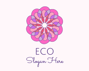 Stained Glass Wellness Flower Logo