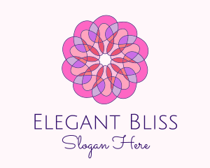 Stained Glass Wellness Flower Logo