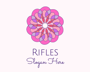 Stained Glass Wellness Flower Logo