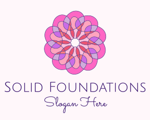 Stained Glass Wellness Flower Logo