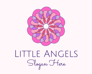 Stained Glass - Stained Glass Wellness Flower logo design