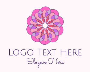 Stained Glass Wellness Flower Logo