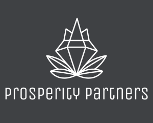 Wealth - Minimal Diamond Gem logo design