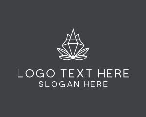 Marriage - Minimal Diamond Gem logo design