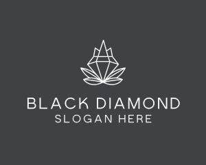 Minimal Diamond Gem logo design