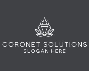Coronet - Minimal Diamond Gem logo design