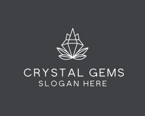 Minimal Diamond Gem logo design