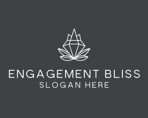 Engagement - Minimal Diamond Gem logo design