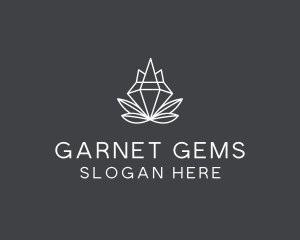 Minimal Diamond Gem logo design