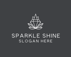 Minimal Diamond Gem logo design