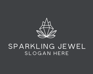 Minimal Diamond Gem logo design