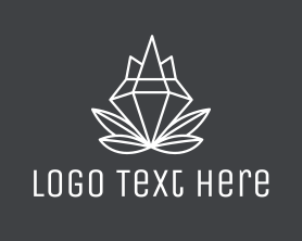Queen - Minimal Diamond Gem logo design