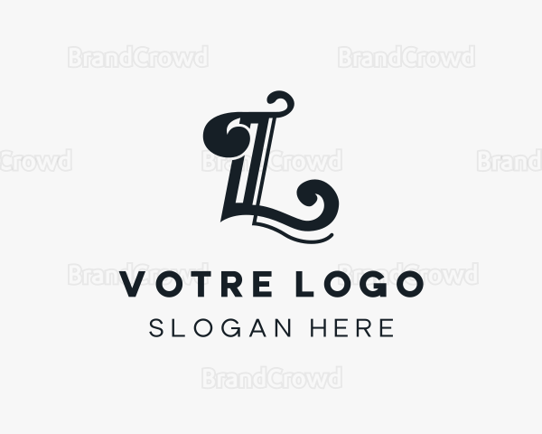 Retro Stylish Company Letter L Logo